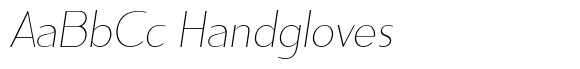 Sadina Small Thin ITA font sample