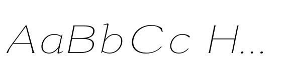 Rema Monde Thin Expanded Italic image
