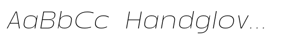 Renco Thin Expanded Italic font sample