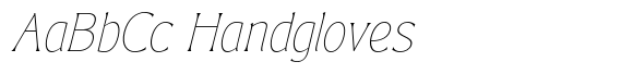 Bendara Thin Italic font sample