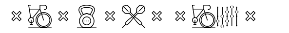 Square Line Icons Sports Sports 2 font sample