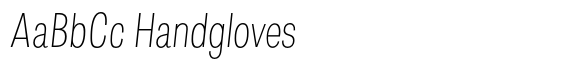 Berna Condensed Thin Italic image