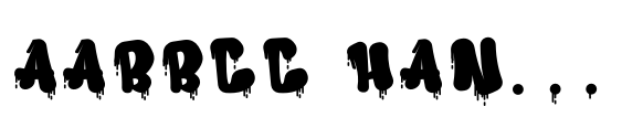 Ink Rush Solid Drip Solid Drip font sample