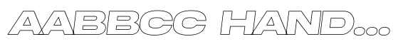 Endura Italic Outline font sample