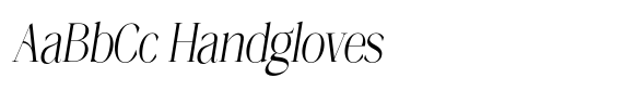Megilona Thin Condensed Slant font sample