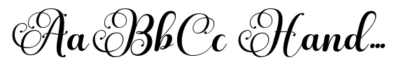 Andrela Italic font sample