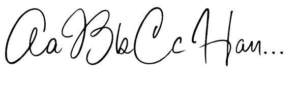 Almahera 07 font sample