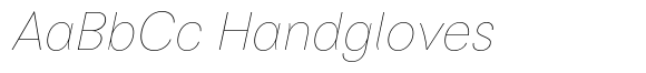 Franzi Hairline Italic font sample