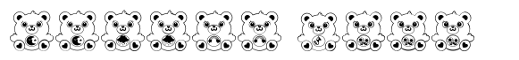 Friend Bears Dingbat font sample