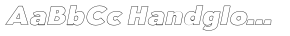 Aukim II Outline Heavy Wide Italic image