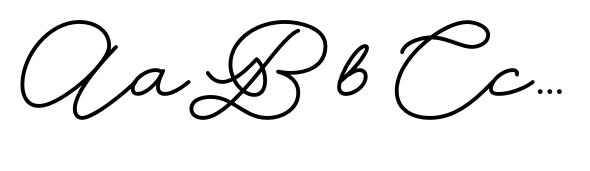 Lunara Handwriting Script 6.1 font sample