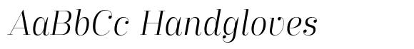 Wannagam Light Italic font sample