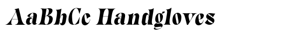 Hartigan Expanded Italic font sample
