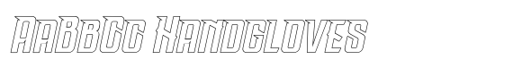 Phoska Dangers Oblique Outline font sample