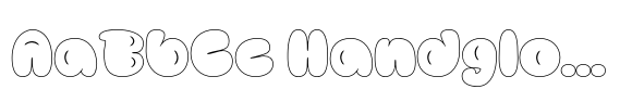 Busky Outline font sample
