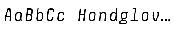 Monostep Rounded Regular Italic font sample