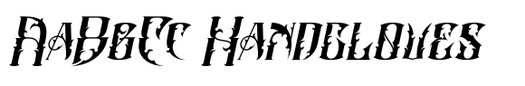 Blacksiny Italic font sample