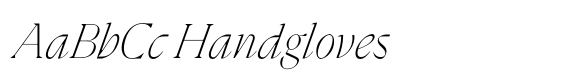 Kaguci Ultra Thin Italic font sample