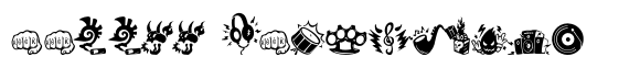 Punk Of Sad Dingbats font sample